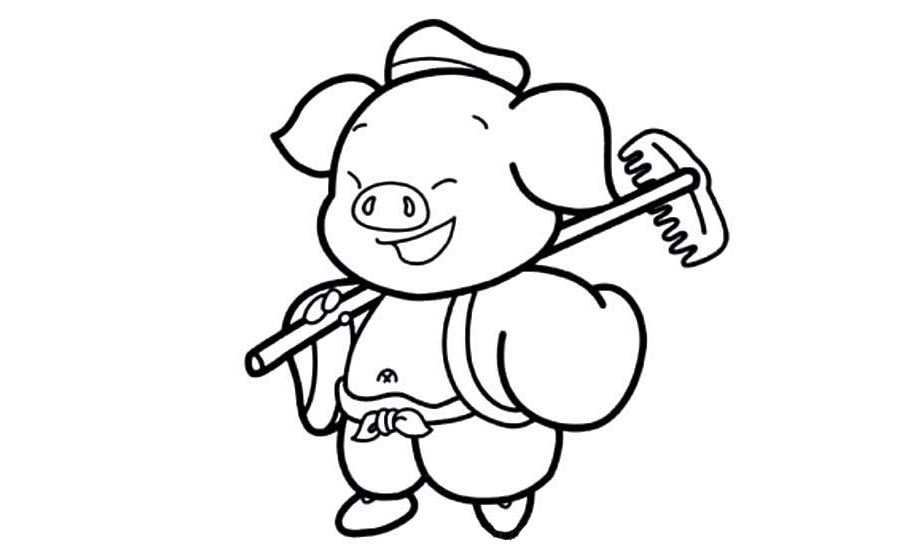 猪八戒猪八戒,猪八戒简笔画怎么画,动物简笔画