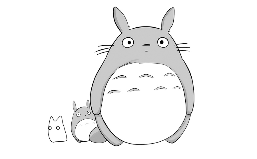 龙猫龙猫，龙猫简笔画怎么画,动物简笔画,儿童啦网