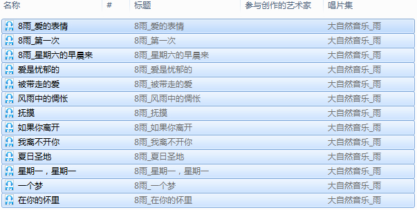 胎教音乐之-雨MP3打包下载